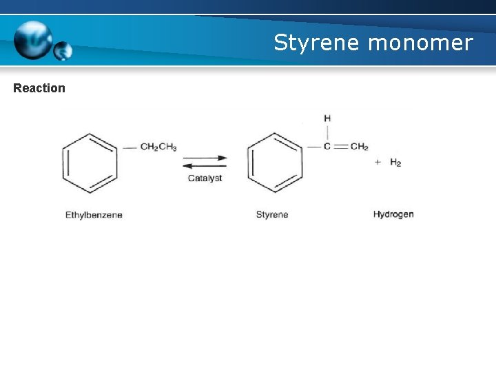 Styrene monomer Reaction 