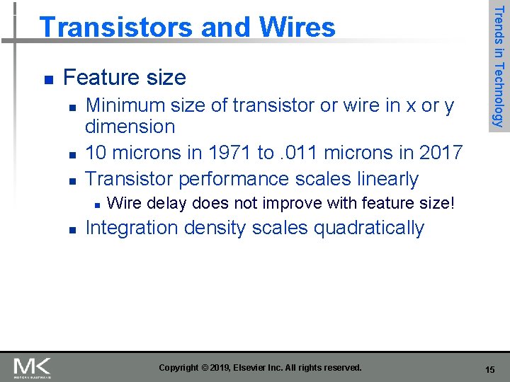 n Feature size n n n Minimum size of transistor or wire in x