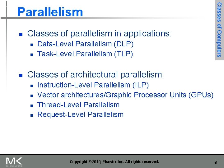 n Classes of parallelism in applications: n n n Data-Level Parallelism (DLP) Task-Level Parallelism