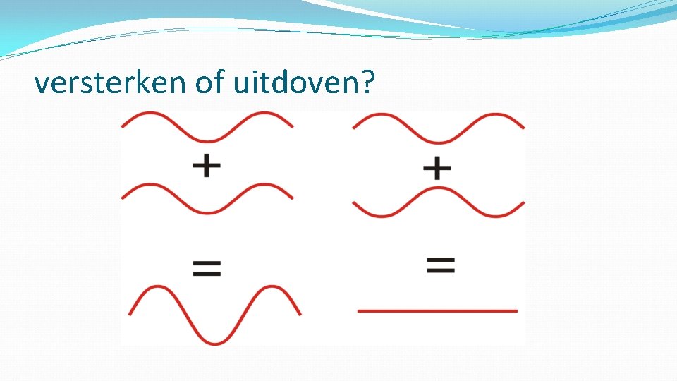 versterken of uitdoven? 