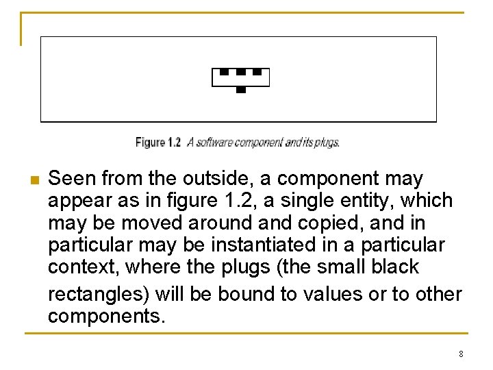 n Seen from the outside, a component may appear as in figure 1. 2,