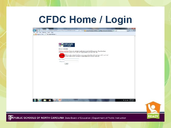 CFDC Home / Login 