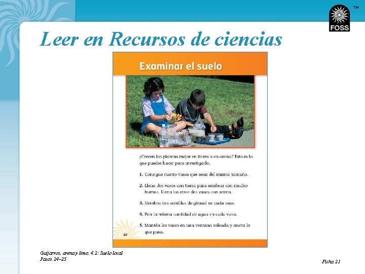 TM Leer en Recursos de ciencias Guijarros, arena y limo, 4. 2: Suelo local