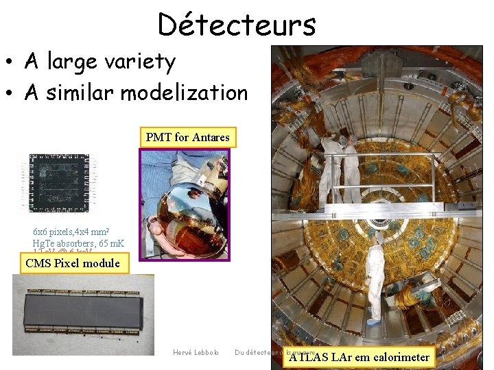 Détecteurs • A large variety • A similar modelization PMT for Antares 6 x