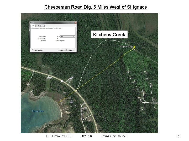 Cheeseman Road Dig, 5 Miles West of St Ignace Kitchens Creek E E Timm