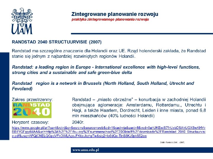 Zintegrowane planowanie rozwoju praktyka zintegrowanego planowania rozwoju 