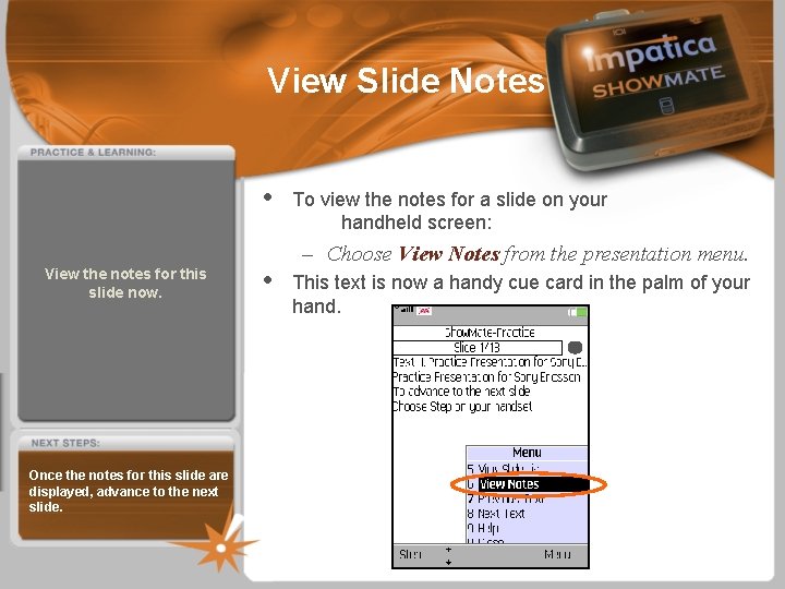 View Slide Notes • View the notes for this slide now. Once the notes