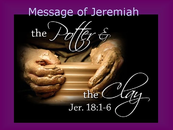 Message of Jeremiah 