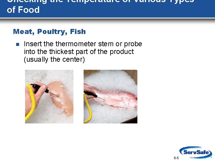 Checking the Temperature of Various Types of Food Meat, Poultry, Fish n Insert thermometer