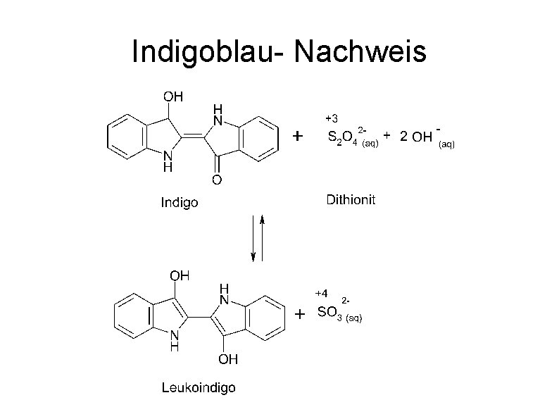Indigoblau- Nachweis 