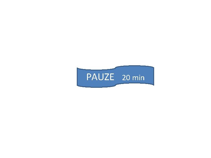PAUZE 20 min PAUZE 20 min