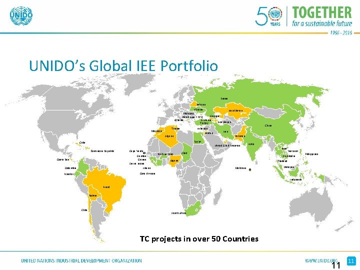 UNIDO’s Global IEE Portfolio Russia Belarus Ukraine Kazakhstan Moldova Georgia Macedonia ( FRY) Armenia UNIDO’s Global IEE Portfolio Russia Belarus Ukraine Kazakhstan Moldova Georgia Macedonia ( FRY) Armenia