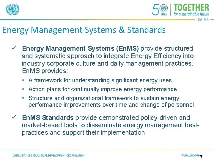 Energy Management Systems & Standards ü Energy Management Systems (En. MS) provide structured and Energy Management Systems & Standards ü Energy Management Systems (En. MS) provide structured and