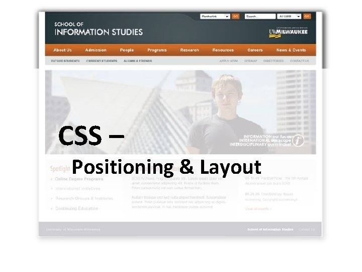 CSS – Positioning & Layout 