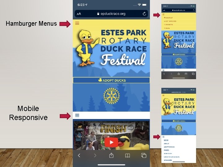 Hamburger Menus Mobile Responsive 