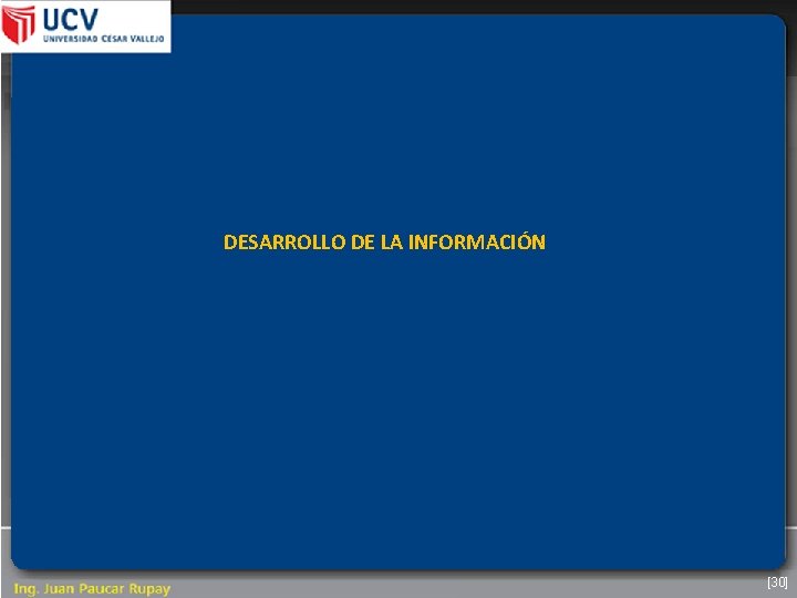 DESARROLLO DE LA INFORMACIÓN [30] 