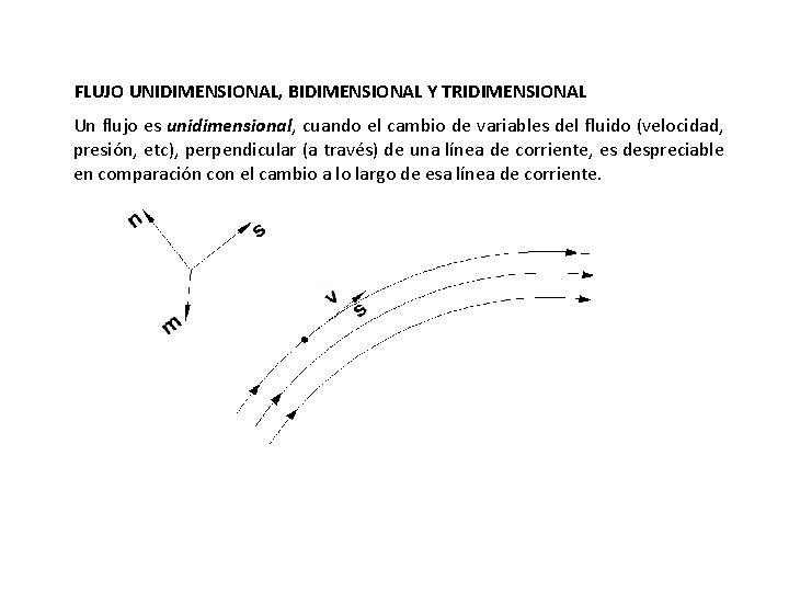 FLUJO UNIDIMENSIONAL, BIDIMENSIONAL Y TRIDIMENSIONAL Un flujo es unidimensional, cuando el cambio de variables FLUJO UNIDIMENSIONAL, BIDIMENSIONAL Y TRIDIMENSIONAL Un flujo es unidimensional, cuando el cambio de variables