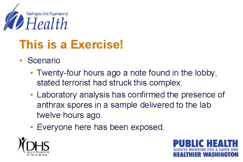 This is a Exercise! • Scenario • Twenty-four hours ago a note found in This is a Exercise! • Scenario • Twenty-four hours ago a note found in