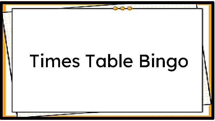 Times Table Bingo 