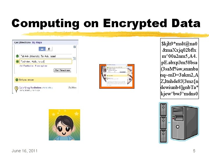 Computing on Encrypted Data $kjh 9*mslt@na 0 &ma. Xxjq 02 bflx m^00 a 2