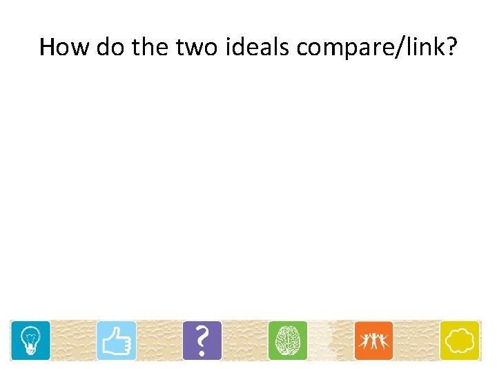 How do the two ideals compare/link? 