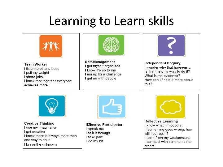 Learning to Learn skills 