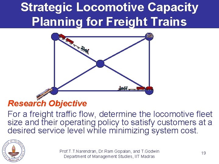 Strategic Locomotive Capacity Planning for Freight Trains Research Objective For a freight traffic flow,