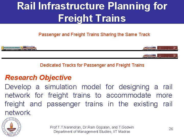 Rail Infrastructure Planning for Freight Trains Passenger and Freight Trains Sharing the Same Track