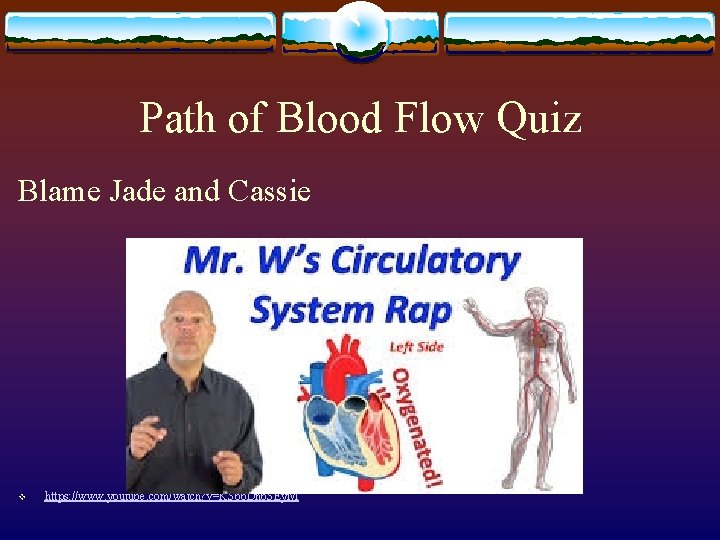 Path of Blood Flow Quiz Blame Jade and Cassie v https: //www. youtube. com/watch?