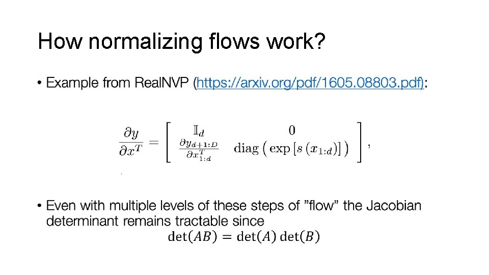 How normalizing flows work? • 