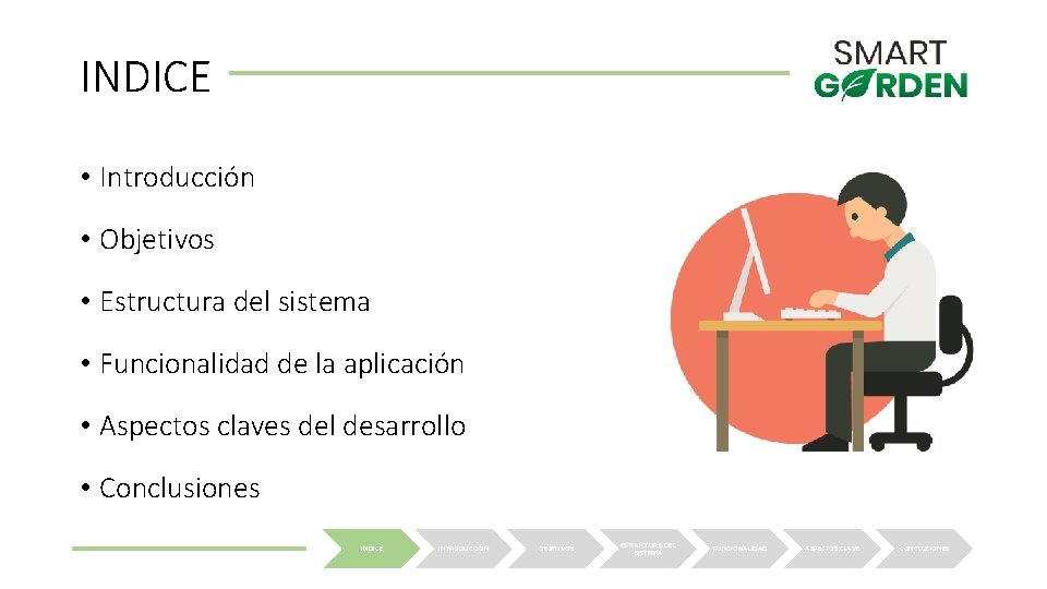 INDICE • Introducción • Objetivos • Estructura del sistema • Funcionalidad de la aplicación