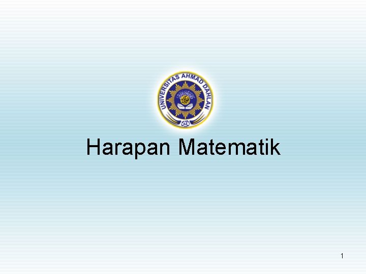 Harapan Matematik 1 