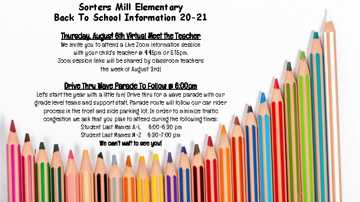Sorters Mill Elementary Back To School Information 20