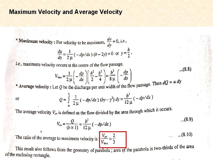 Maximum Velocity and Average Velocity 12 