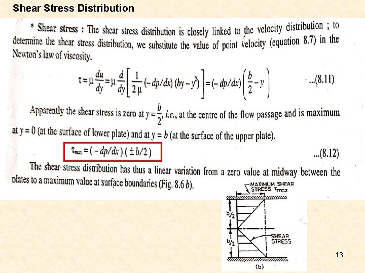 Shear Stress Distribution 13 