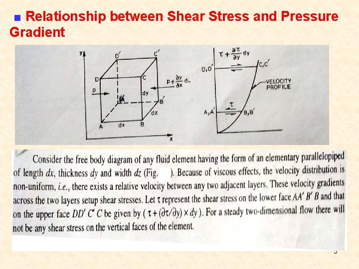 ■ Relationship between Shear Stress and Pressure Gradient 5 