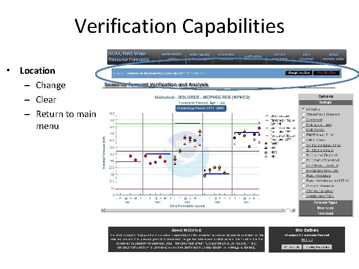 Verification Capabilities • Location – Change – Clear – Return to main menu Verification Capabilities • Location – Change – Clear – Return to main menu