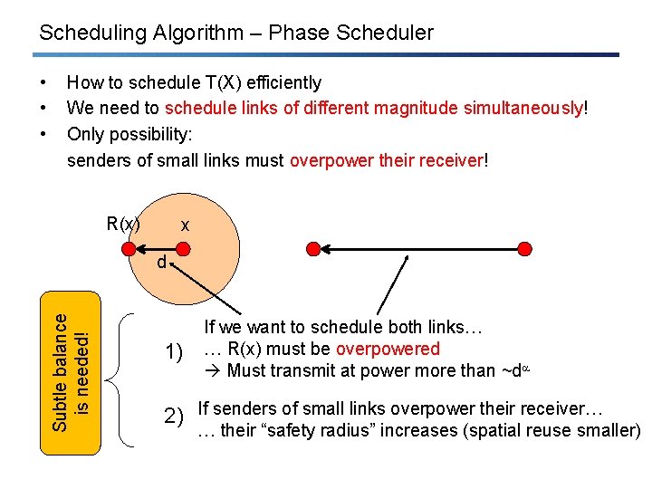 Scheduling Algorithm – Phase Scheduler How to schedule T(X) efficiently We need to schedule