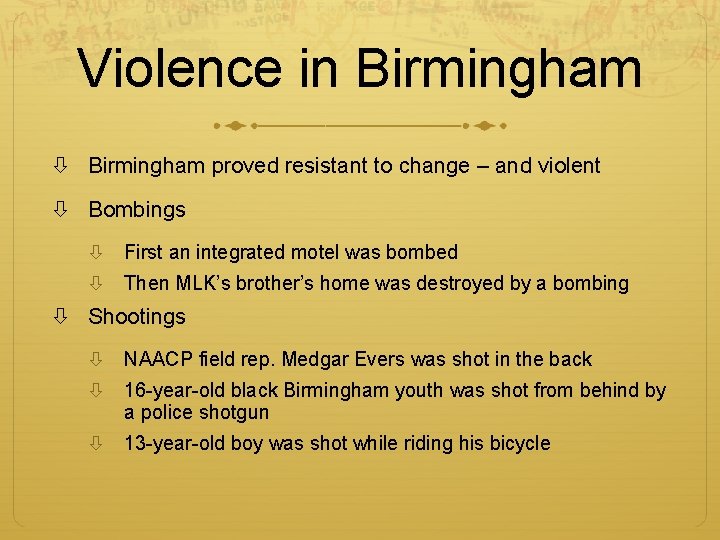 Violence in Birmingham proved resistant to change – and violent Bombings First an integrated