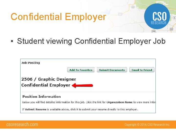 Confidential Employer • Student viewing Confidential Employer Job 