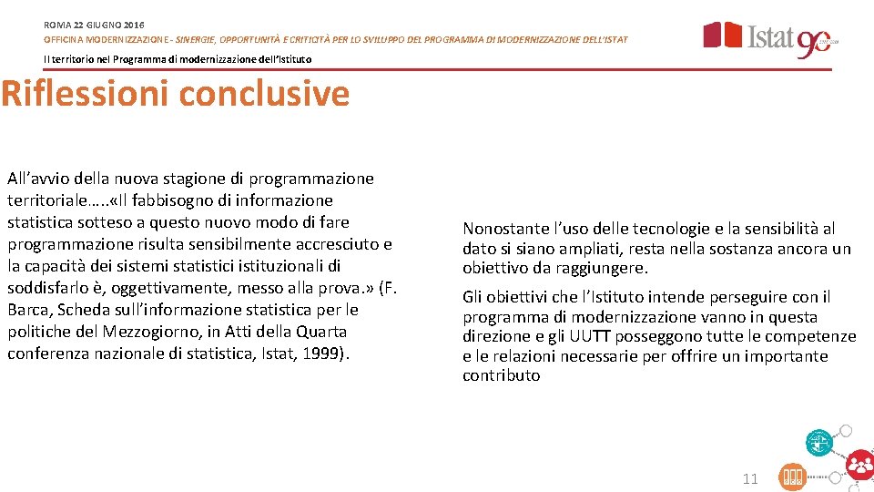 ROMA 22 GIUGNO 2016 OFFICINA MODERNIZZAZIONE - SINERGIE, OPPORTUNITÀ E CRITICITÀ PER LO SVILUPPO