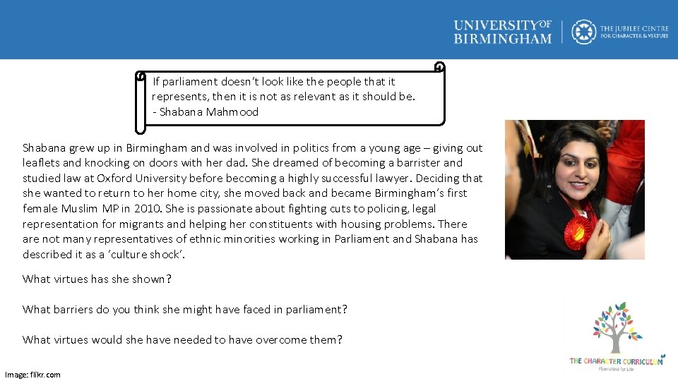 If parliament doesn’t look like the people that it represents, then it is not