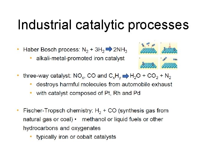 Industrial catalytic processes 