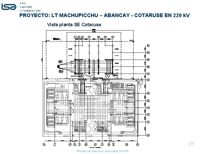 PROYECTO: LT MACHUPICCHU – ABANCAY - COTARUSE EN 220 k. V Vista planta SE