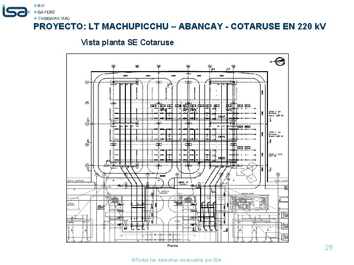 PROYECTO: LT MACHUPICCHU – ABANCAY - COTARUSE EN 220 k. V Vista planta SE