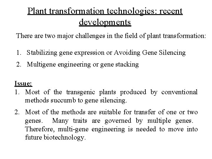 frontiers | current and emerging trends in techniques... Plant transformation technologies recent developments There are two