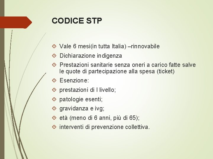 CODICE STP Vale 6 mesi(in tutta Italia) –rinnovabile Dichiarazione indigenza Prestazioni sanitarie senza oneri