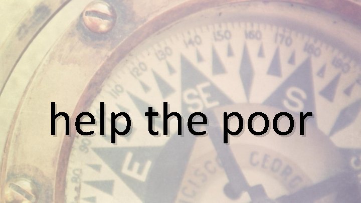 help the poor 