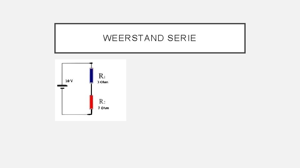 WEERSTAND SERIE WEERSTAND SERIE