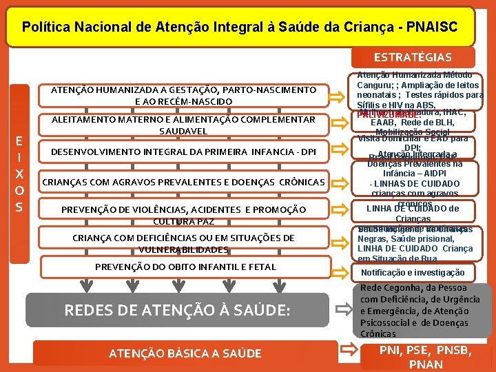 Política Nacional de Atenção Integral à Saúde da Criança - PNAISC ESTRATÉGIAS ATENÇÃO HUMANIZADA